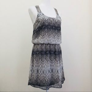 ⭐️Express⭐️Light Grey Crochet Embroidery Strapy Womens Summer Dress Small Petite